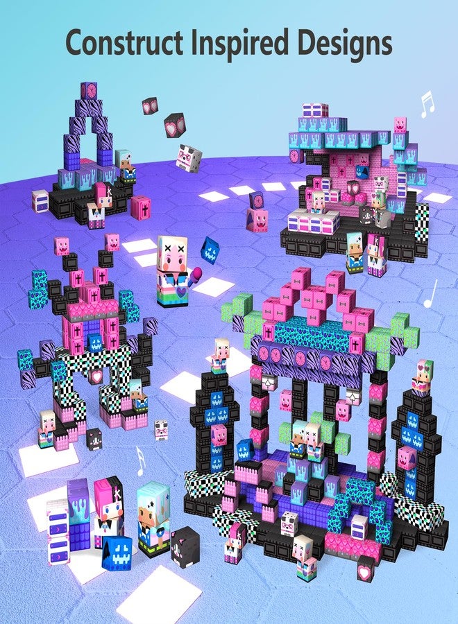 GobiDex 100PCS Magnetic Blocks for Girls, Build MagWonder with Magnet Building Toys Set, Princess Sensory Gift for Boys Girls Birthday (1 inch) - Image 4
